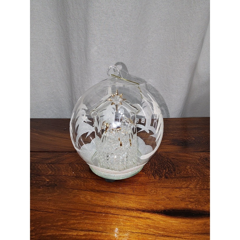 Light‎ up Blown Glass Nativity Christmas
